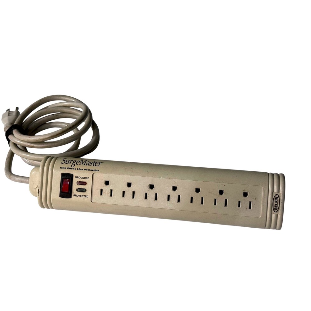 Belkin SurgeMaster 6 Outlet Surge Protector Phone Line Protection F5C572-TEL